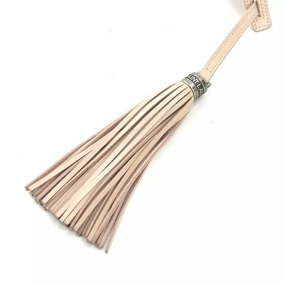 Auth SAINT LAURENT Lou Crossbody Shoulder Bag Beige Leather/Silvertone authentic - Picture 4 of 16